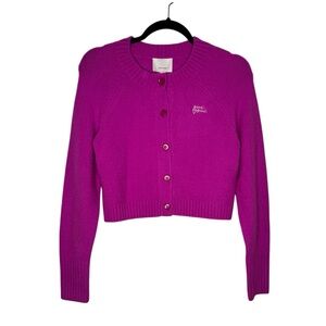 Cinq a sept Millie Qui crop cardigan hot pink womens XS 
Barbie coquette girly